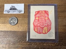 GATS PTV Mini print  2.5 x 3.5 #22 of 30 signed and numbered Swampy Graffiti picture