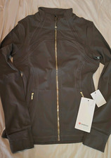 lululemon Women's Full Zip Track Jacket Gray/Green Size 6 Long Sleeve Athleisure picture