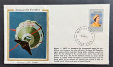 AtoZ. 1977 Australia High Altitude Hot Air Balloon Glider Drop Silk Cachet picture