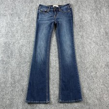 Hollister Womens Flare Jeans 0S 24x31 Low Rise Dark Wash Stretch Denim Y2K picture