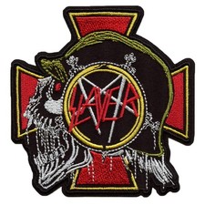 Slayer Skull Profile Patch Heavy Metal Band Embroidered Iron On picture