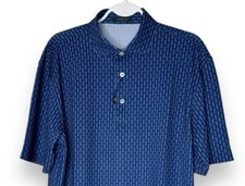 Turtleson Men's Griffin Performance Golf Polo Shirt Rope Navy/white Medium picture