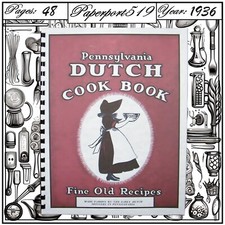 1936 Pennsylvania Dutch Cook Book Of Fine Old Recipes 48 Pages picture