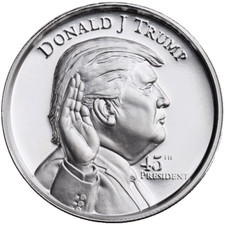 45th President 2 oz .999 Fine Silver High Relief Round picture