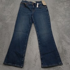 Madewell Jeans Womens 28 Petite Mid Rise Kick Out Preppy Modern NWT picture