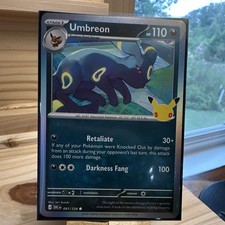 Pokémon TCG 30th Anniversary English 2 Card Lot Eevee 118/128 Umbreon 091/128 picture
