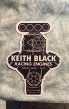 KEITH BLACK RACING ENGINES Repro of Vintage DRAG RACING Sticker Decal picture