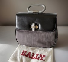 Authentic BALLY Hand bag Glay Made of PU & Leather From Japan 01255 picture