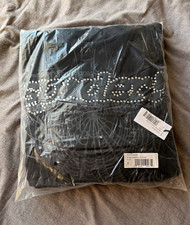 Sp5der Black Rhinestone Spider Graphic Print Pullover Hoodie men small picture