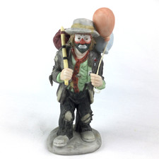 Flambro Balloons for Sale HOBO CLOWN Emmett Kelly Jr. VTG Porcelain Figurine 5” picture