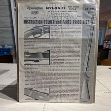 Remington Nylon 11 Rifle Instruction DEALER Folder & Parts Price List 1962 picture