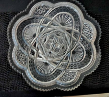 American Brilliant Period ABP Cut Glass Sawtooth Edge 7.5 in. Plate picture