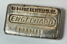 Vintage 7th series Engelhard 10oz Silver Bar Waffle Back cast Finish #P033441 picture