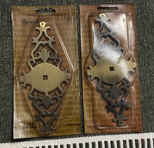 Vintage Amerock T-704 Furniture Trim Backplate Antique English Brass 6-3/4” NOS picture