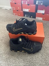 Nike Reax 8 TR Mesh Mens Black Gold Running Training Shoes Sneakers Size 11.5 picture