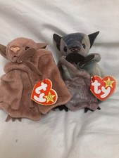 Ty Beanie Baby💜Batty The Bat Set Of 2 Plush New MWMT's picture