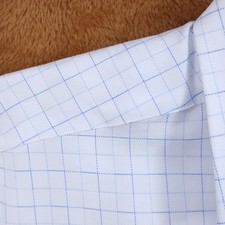 DAVID DONAHUE Shirt Mens Size 15 32 33 White Grid Check Button Up TRIM $155 picture