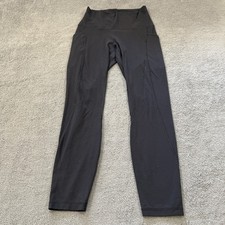 Lululemon Black Yoga Workout Pants High Rise Athletic Leggings Women's Size 4 picture
