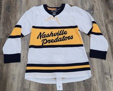 Adidas Nashville Predators Winter Classic Dallas 2020 Jersey Size 46 Fight Strap picture