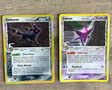 Pokémon EX Delta Species Umbreon 17/113 & Espeon 4/113 Holo Rare Duo Set picture