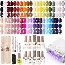45Pcs Gel Nail Polish Set, 39 All Seasons Rainbow Nude Colors, UV Gel picture