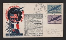 US 1941 FIRST FLIGHT COVER STAEHLE CACHET SAN FRANCISCO CA TO FIJI SUVA picture