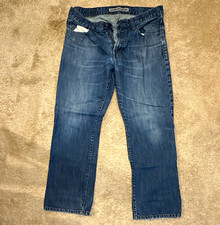 Express Men’s Blue Medium Wash Denim Jeans Bootcut Classic Fit 5-Pocket picture