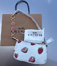 NWT Coach Nolita 19 Leather Shoulder Bag With Strawberry Print CAL25 picture