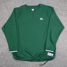 Ohio Bobcats Jacket Mens XL Green Russell Athletic Pullover Wind Shirt Vintage picture