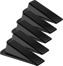 Crosize 5 Pack Door Stoppers for Bottom of Door, Premium Rubber 5 Pack, Black  picture