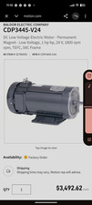 Baldor Reliance CDP3445-V24 CDP3445 1HP 24VDC 1750RPM TEFC 56C Brake picture