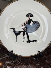 Erte by Mikasa Fine Porcelain Symphony In Black 12” Plate Made In Japan picture