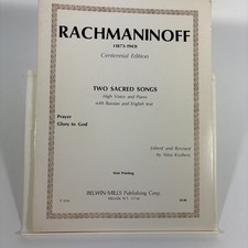 Rachmaninoff Two Sacred Songs Sheet Music Centennial Ed. Belwin 1st print picture