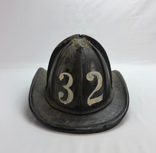 Antique Cairns & Bro. Fire Helmet A.G. Long 16th & Marshall PNW N5A 1890s-1930s picture