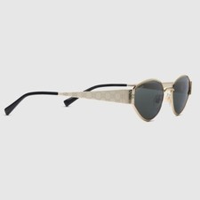 Gucci GG1853S Light Gold Toned Geometrical Frame Sunglasses picture