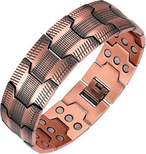 Men'S Copper Bracelet,3X Strength 99.99% Pure Copper Magnetic Bracelets with Mag picture