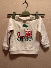 New Authentic Gucci Cherry Logo Long Sleeve Sweatshirt Size 36 Months Toddler picture