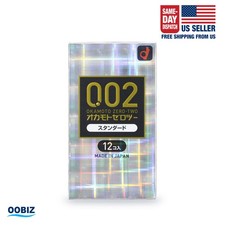 Okamoto 002 Regular Size 0.02mm Non-Latex Polyurethane Condoms 12pcs Japan US picture