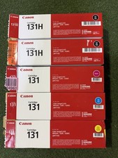 Canon 131H 131 Toner Set Black Cyan Magenta Yellow Genuine OEM OPEN BOX picture