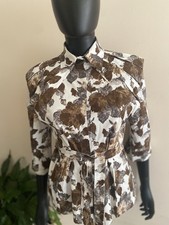 Antonio Marras Italian Designer Archival Floral Cotton Shirt Blouse Top Sz 42 IT picture