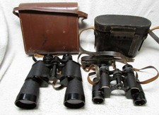 TWO Vintage German-Made Binocular Sets w/ Case. Hartmann Optik & Carl Zeiss Jena picture