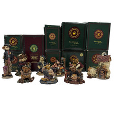 Lot of 9 Vintage Boyd's Bears & Friends Figurines Bearstone Collection w/ Boxes picture