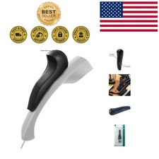 Sleek Black Phone Shoulder Rest with Strong Adhesive for Comfort, 1 Pack picture