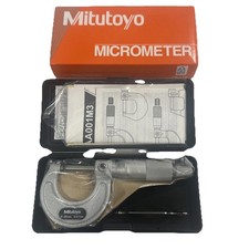 Mitutoyo 103-137 Micrometer, 0mm-25mm Range Baked Enamel Finish Japan New picture