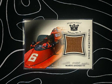 Sportkings Volume 3 Single Memorabilia Insert Mario Andretti #SM-MA IndyCar picture