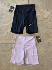2 PAIR NIKE PRO DRI-FIT RUNNING SHORTS WITH POCKETS WOMENS SIZE M picture