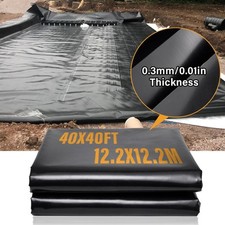 40x40ft Waterproof HDPE Pond Liner Pond Liners Fish Liner Gardens Landscaping US picture