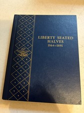 Vintage Whitman Bookshelf Album #9448 -Seated Liberty Half Dollar (1864-1891) picture