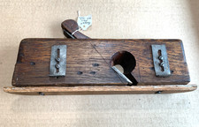 ANTIQUE EARLY DARK OAK Wood RABBET PLANE EXCELLENT CONDITION picture