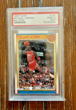 Fleer 1988-89 All-Star Team Michael Jordan #120 Insert Chicago Bulls PSA 9 MINT picture